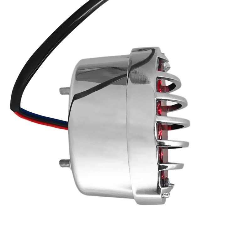 FATECIM Motorcycle Custom Oval-shaped LED Tail Light Cat Eye Rear