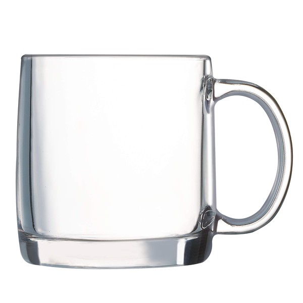 Luminarc Glass 13-Ounce Nordic Mug, Set of 4, 4 Count (Pack of 1), Clear