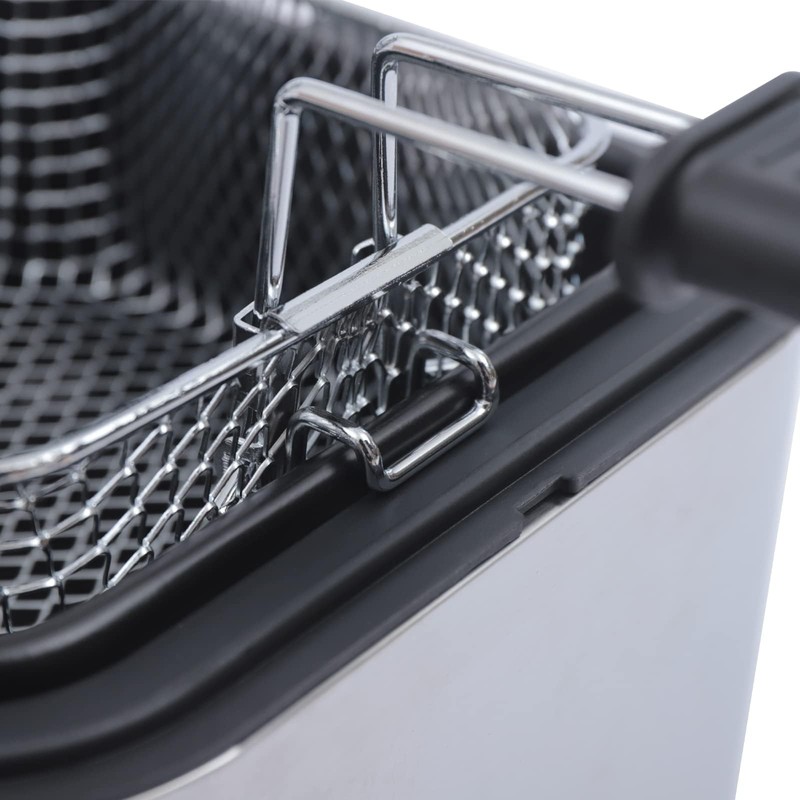 Electric Deep Fryer with Basket - 1000W, 2.5L Oil Container,