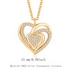 Jrêveinfini Elegant 925 Sterling Silver Heart Necklace with Cubic Zirconia