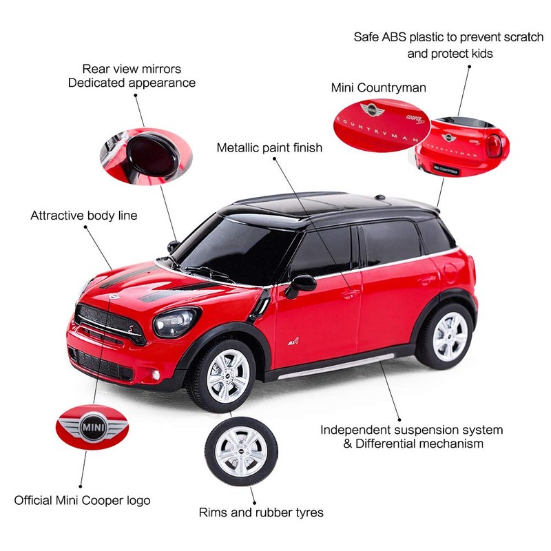 RASTAR RC CAR, 1/24 Mini Cooper Remote Control Car, RC