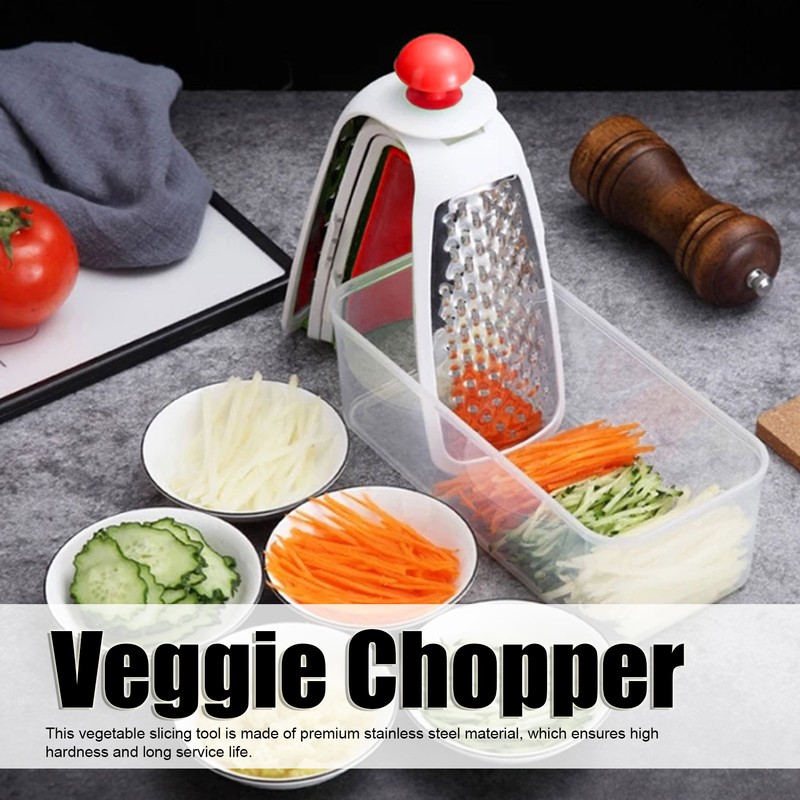 Vegetable Cutter 4 in 1 Multifunctional Stainless Steel Portable Lightweight
