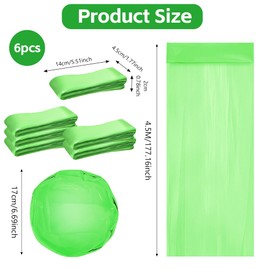 BUTBU Pack of 6 Nappy Bin Refill Cassettes, Baby Nappy Bin Refill Film, 4.5 m Nappy Bag, Refill Film Compatible with Angelcare, Tommee Tippee, Spross, LitterLocker (Green)