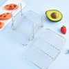 FlyNautics Air Fryer Rack,3 Layer Fryer Grill Rack Square 7.6"x4.8"