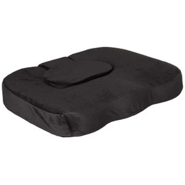 PCP Orthopedic Seat Cushion with Removable Coccyx Pad, Black