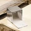 Silver Tissue Box Cover,Square Leather Tissue Box Cover with Magnetic