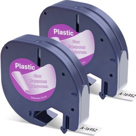 Label Orison Compatible with Dymo Letratag Refill 16951 16952 Black on Clear Label Tape for Dymo Label Maker Refills LT-100H LT-100T XR QX50 200B, Pack of 2