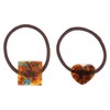 Aceti Hair Elastic Square, Heart (Tortoise Shell Multi)