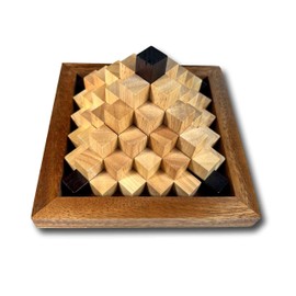 Impossible 3D Mechanical Puzzle - The Crazy Pyramid - 20 Piece Puzzle - Challenging 3D Wooden Brain Teaser - For Puzzle Experts Only