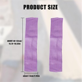 Symphonyw Arm Warmers for Women, Winter Knitted Long Fingerless Gloves Women Arm Warmers with Thumb Hole, Long Sleeve Wrist Warmers Mittens for Ladies Girls (Purple)