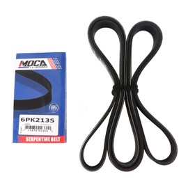 MOCA EPDM 6PK2135 Belt Professional V-Ribbed Fits 04-06 for Acura MDX & 04-08 for Acura RL & 05-08 for Honda Odyssey 3.5L & for Ford F-150 05-08 5.4L & 05-06 for Mazda Tribute 3.0L 3.5L 4.6L 5.4L