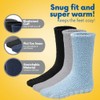5/6 Pairs Mens Fuzzy Socks Grip Socks Microfiber Plush Sleeping