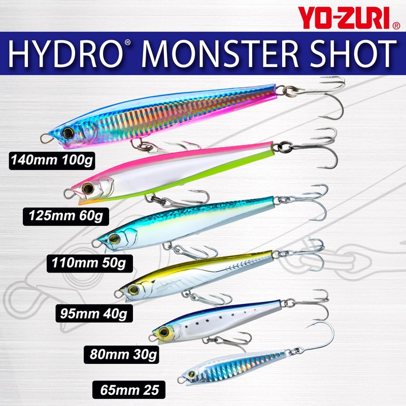 Yo-Zuri Hydro Monster Shot (S) 80mm Black/Silver R1449-CSBL