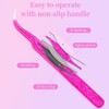 2PCS Eyelash Extension Lash Tweezer Sets, Double - Ended Lash