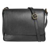 Cluty Women's Shoulder Bag Black Genuine Leather 019283, black