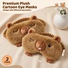 Capybara Cute Sleep Eye Mask for Girls, Boys, 2 Pack