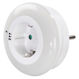 Hama Night Light with Socket, Night Sensor (3 Colours, Orientation Light, Nursing Light, for Babies, Children, Adults, Snooze Light, Night Light, Sleeping Lamp, Night Lamp, Socket Light) White