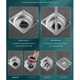 Shower Drain backflow Preventer, Odor-Proof Drain core, one-Way Drainage Valve, Magnetic Closure Valve, Made of Copper, Suitable for Floor Drain, Sewer, Pipes (Style 1, 4.5 * 4.5CM)