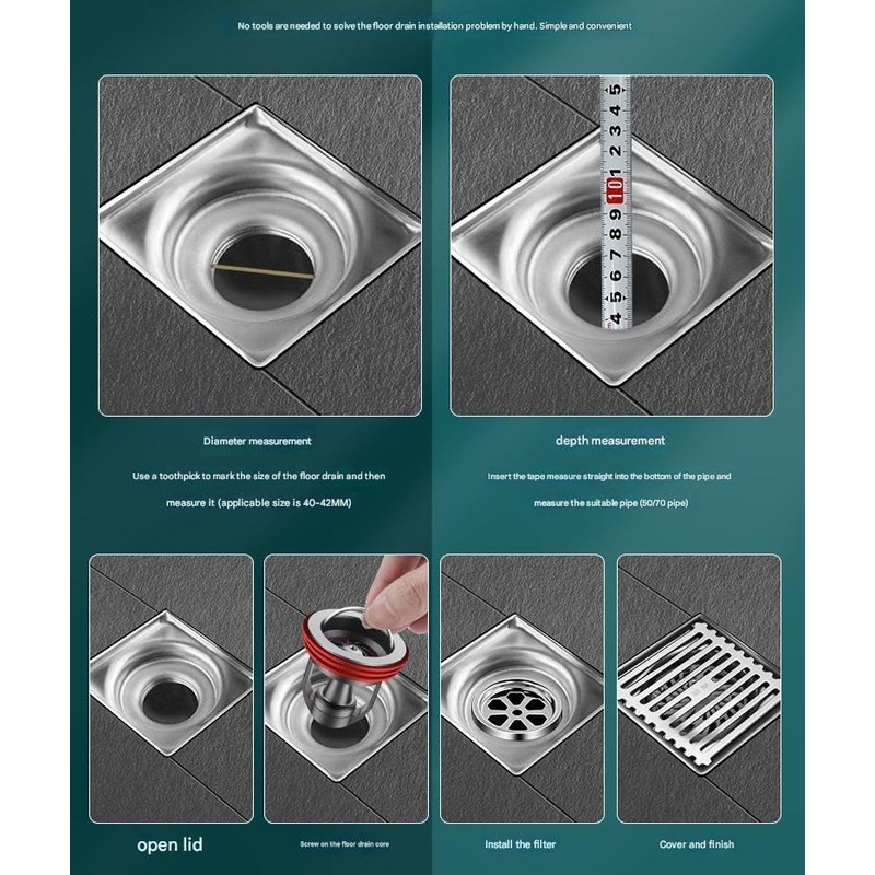 Shower Drain backflow Preventer, Odor-Proof Drain core, one-Way Drainage Valve,