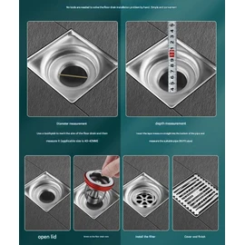 Shower Drain backflow Preventer, Odor-Proof Drain core, one-Way Drainage Valve, Magnetic Closure Valve, Made of Copper, Suitable for Floor Drain, Sewer, Pipes (Style 1, 4.5 * 4.5CM)