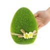 Com-Four® Decorative figures, green ceramic Easter figures, with moss like