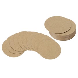 PATIKIL 2inch Circle Card Stock, 36Pcs Round Shape Cutouts Paper 250g Thick Cardstock Coaster for DIY Craft Projects Classroom Bulletin Board Decor, Kraft Color