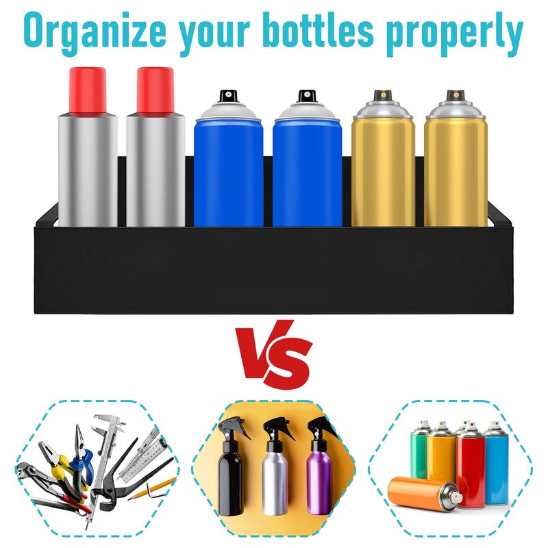 2 Pcs Magnetic Spray Can Holder, Magnet Toolbox Holder, Wall