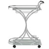 Coaster Home Furnishings Chrome and White Serving Cart with 2