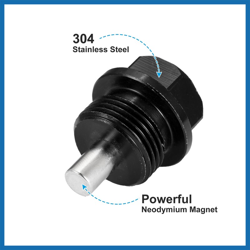 A ABSOPRO 2 Set M20x1.5 Oil Drain Plug Magnetic Aluminum