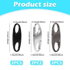 6 Pieces of Anti-Theft Zipper Lock,Zipper Clip Anti-Theft Deterrent， Mini S-Shaped Hook, Suitable for Backpacking, Camping, Fishing, Travel and Other Outdoor Sports