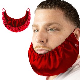 Mens Beard Bonnet for Essential Oil and Moisture Retention and Healthy Hair Growth - Premium Quality Silky Soft Beard Conditioning Cap, Helps to Prevent Itching and Split Ends - Satin Beard Bandana