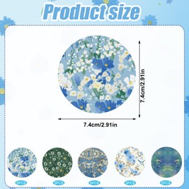 25pcs Sensor Covers for Libre 2/3, Sensor Stickers Waterproof & Sweatproof Pre-Cut Monitor Patch Long Stay for CGM Sensors Adhesive Patches Accessories (Oil Painting Pattern)