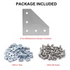 Seekliny 8pcs 4040 L Corner Bracket Joining Plate T Slotted