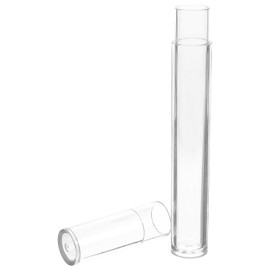 FRCOLOR Plastic Tweezers Storage Case Travel Clear Cylindrical Shape Dustproof Organizer Box for Tweezers Makeup Brush Eyelash Tools Plastic 5.9 Inches