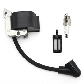 Hoypeyfiy 4140-400-1300 Ignition Coil with Fuel Filter Spark Plug Replacement for Stihl FS38 FS45 FS46 FS55 FS55C HL45 HS45 KM55 KM55C Brushcutter String Trimmer Hedge Trimmer 4140 400 1300