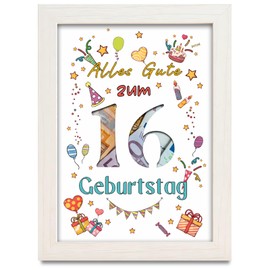 16. Geburtstag Geldgeschenk, Geschenke zum 16 Geburtstag Mädchen Junge, Geldgeschenke Alles Gute zum 16 Geburtstag, 16.Geburtstag Deko, Coole Geschenkideen zum 16. Geburtstag für Freunde Familie