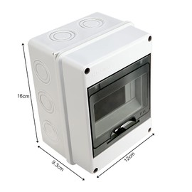 Royouzi Surface-Mounted Distribution Box, IP65 Fuse Box, Surface-Mounted, Sub-Distribution Surface-Mounted with Brass Terminals for Garden or Outdoor Areas, Villas, Charging Stations (5 Modules)