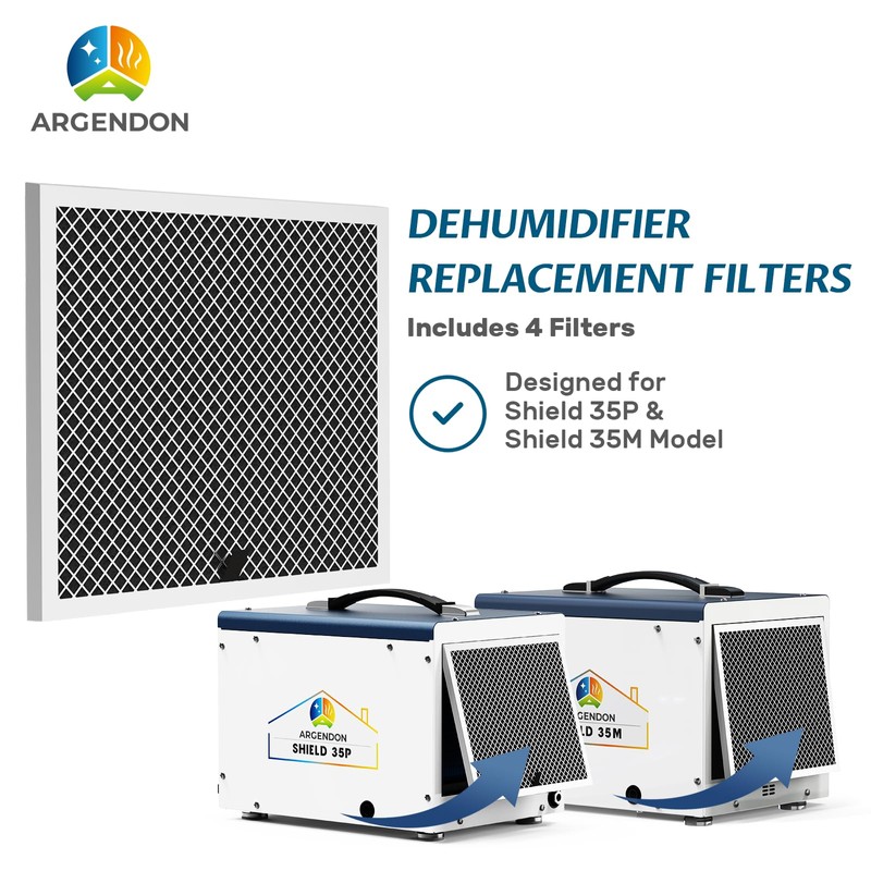 Argendon Filter Replacement, MERV-1 Filter Replacement Set for Crawl Space