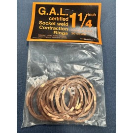 G.A.L Gage Company (20) Socket Weld Contraction Rings 1-1/4” G.A.L Gage Co. Gap-A-Let Carbon Steel