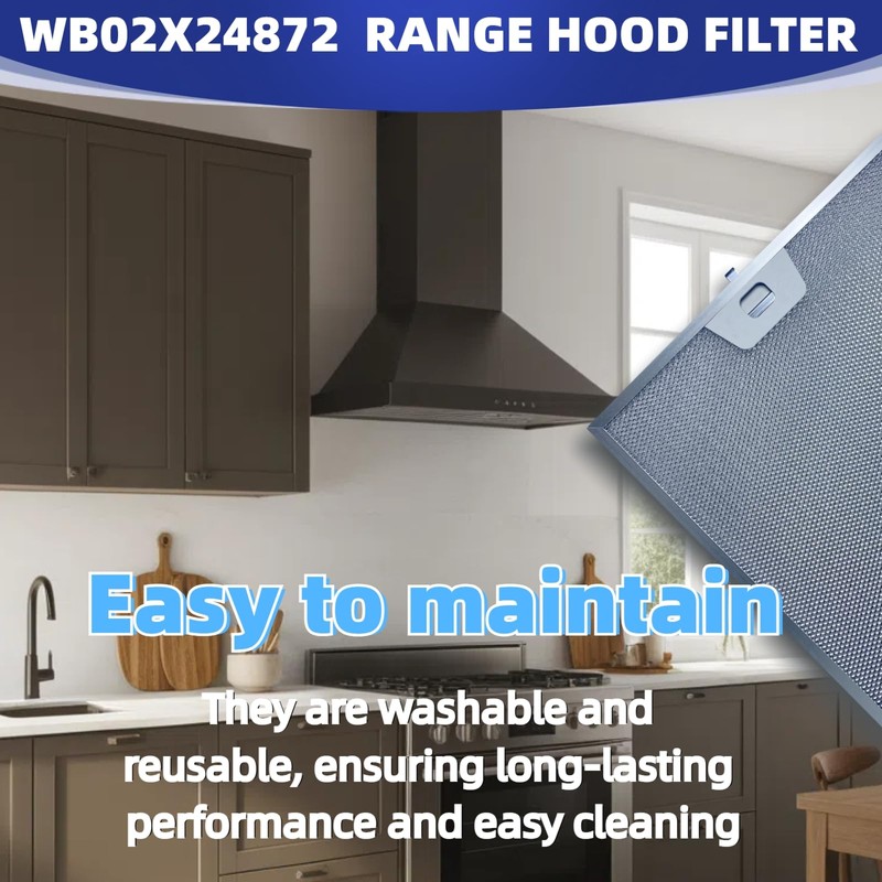 WZKO WB02X24872 Range Hood Grease Filter 11-7/8''x11-7/8'' 2pack For GE