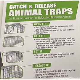 Live Catch & Release Animal Live Trap Rabbit, squirrel, Chipmunks, Rat 24 x 7 x 7