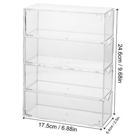Shengxi Acrylic Glasses Box, Transparent Glasses Organiser with 4 Drawers, Sunglasses Display Box, Acrylic Cosmetic Organiser Storage Box for Glasses, Watches, Jewellery