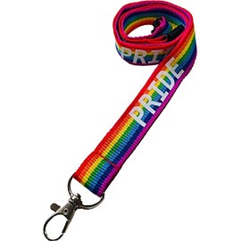 20mm Rainbow Pride Printed Neck Lanyard with Safety Breakaway