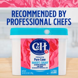 C&H Pure Cane Ultrafine Granulated Baker's Sugar™, 3.5 lb Easy Baking Tub