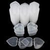 LJY 60 Pieces Mini Heart Shaped Clear Plastic Storage Container
