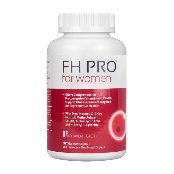FH PRO for Women, Premium Fertility and Prenatal Multivitamin with Myo+D-Chiro Inositol, Supports Regular Cycles & Egg Quality, Full Spectrum Nutrient Boost for Diet Gaps, Herb-Free, w Methylfolate