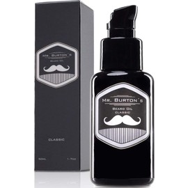 Bartöl Herren - Mr. Burton´s Beard Oil Made in Germany 50ml fördert gesundes Bart Wachstum classic Duft mit Arganöl Bart Öl für die Bartpflege