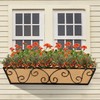 Y&M 24 Inch Window Deck with Coco Liner, Fence Metal