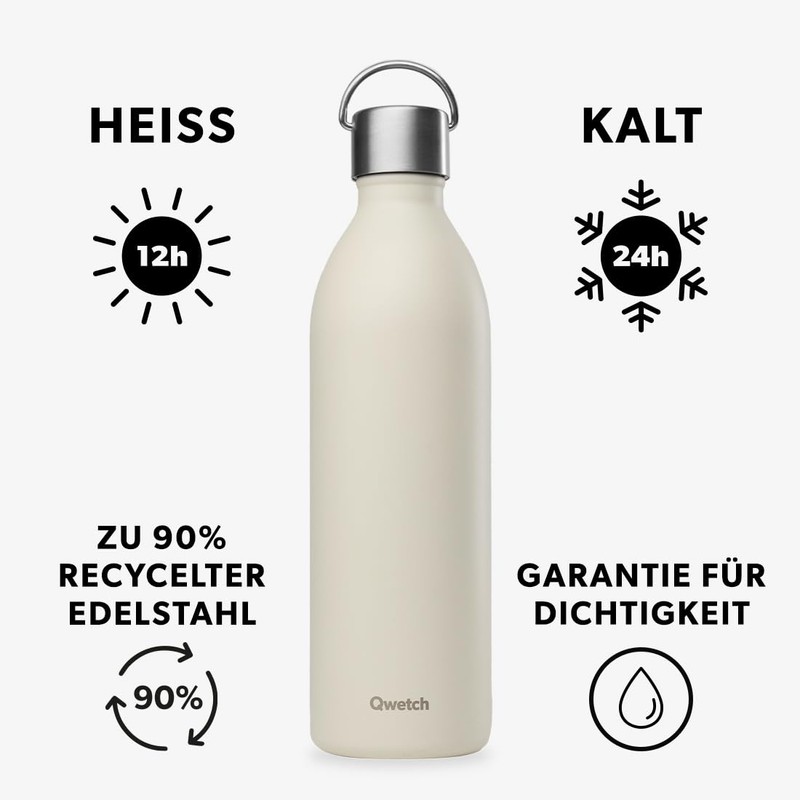 Qwetch - Active Sand Insulated Flask 1 Litre - Drinking