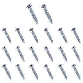Leliafleury M4*21 Hollow Wall Anchor 20Pcs Carbon Steel Plasterboard Fixings Hollow Wall Fixings Expansion Bolts for Wall Brick Concrete Masonry